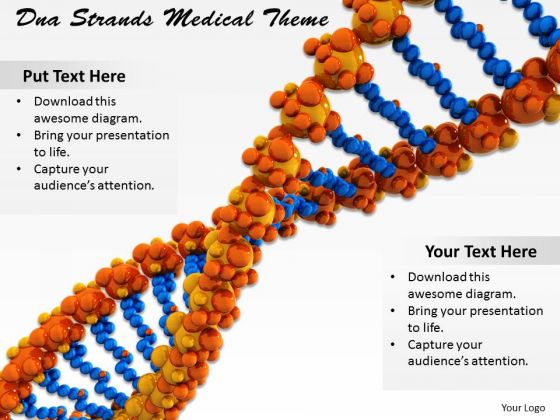 Stock Photo Dna Strands Medical Theme Ppt Template