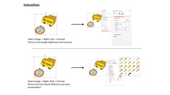 Stock Photo Express Delivery Illustration PowerPoint Slide