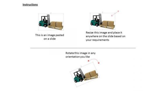 Stock Photo Forklift Truck With Boxes On Pallet PowerPoint Slide