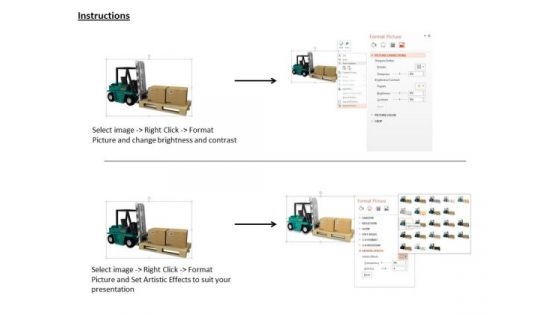 Stock Photo Forklift Truck With Boxes On Pallet PowerPoint Slide