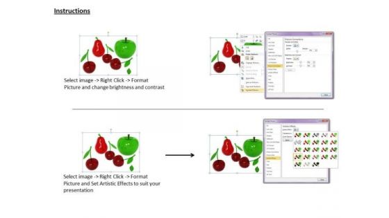 Stock Photo Fruits For Healthy Diet PowerPoint Template