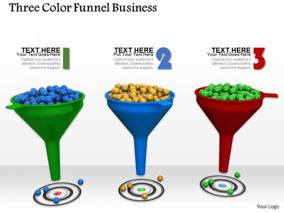 Stock Photo Funnel Graphics For Sales Target Pwerpoint Slide