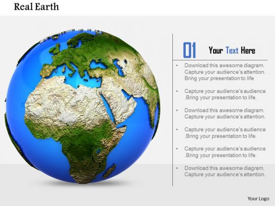 Stock Photo Geography Earth Globe Icon PowerPoint Slide