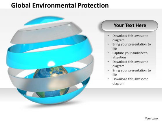Stock Photo Global Environmental Protection PowerPoint Template