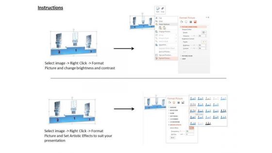 Stock Photo Glowing Light Bulb On First Postion PowerPoint Slide