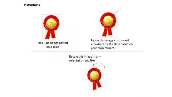 Stock Photo Gold Medal For Winner Of 2nd Position PowerPoint Slide