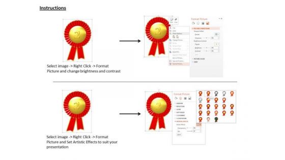 Stock Photo Gold Medal For Winner Of 2nd Position PowerPoint Slide