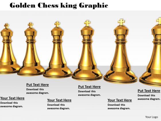 Stock Photo Golden Chess King Graphic PowerPoint Template