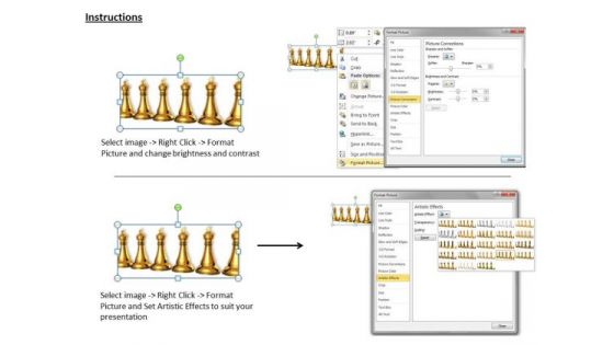 Stock Photo Golden Kings Of Chess Game PowerPoint Slide