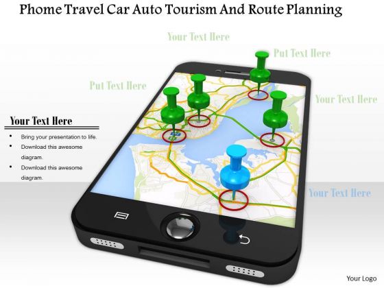 Stock Photo Gps Navigation On Mobile Phone PowerPoint Slide