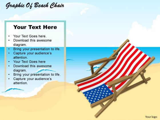 Stock Photo Graphic Of Beach Chair PowerPoint Template