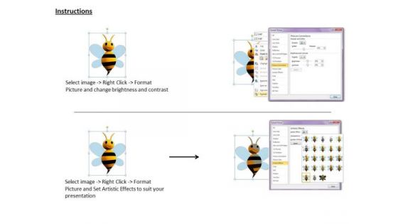 Stock Photo Graphic Of Honey Bee Design PowerPoint Template