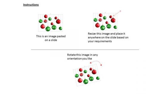Stock Photo Green And Red Decorative Hanging Balls For Christmas PowerPoint Slide