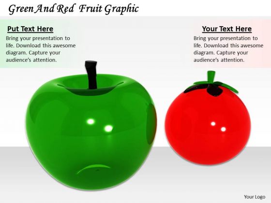 Stock Photo Green And Red Fruit Graphic PowerPoint Template
