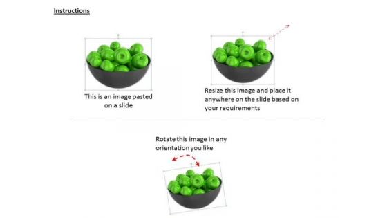 Stock Photo Green Apples Healthy Food PowerPoint Template