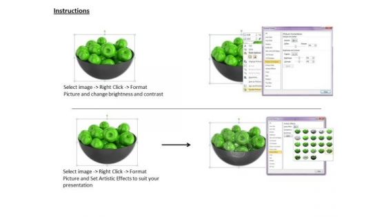 Stock Photo Green Apples Healthy Food PowerPoint Template