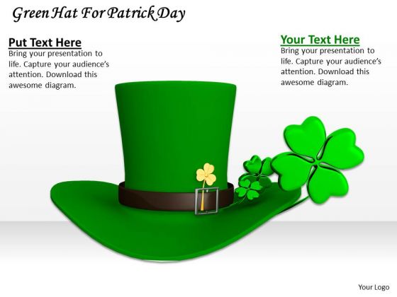 Stock Photo Green Hat For Patrick Day PowerPoint Template