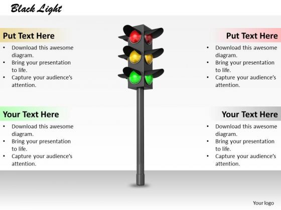 Stock Photo Green Red And Yellow Traffic Light PowerPoint Slide