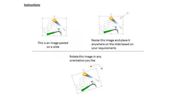 Stock Photo Hammer With Nails And Handsaw Repair Concept PowerPoint Slide