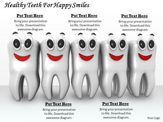 Stock Photo Healthy Teeth For Happy Smiles PowerPoint Template