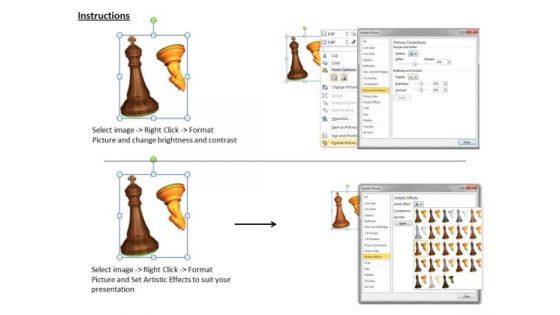 Stock Photo Illustration Of Check Mate PowerPoint Slide