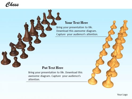 Stock Photo Illustration Of Chess Teams PowerPoint Slide