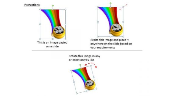 Stock Photo Illustration Of Money Pot With Rainbow PowerPoint Slide