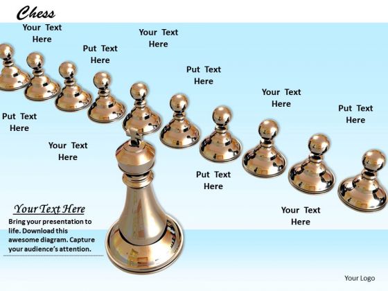 Stock Photo Image Of Chess Pieces PowerPoint Slide