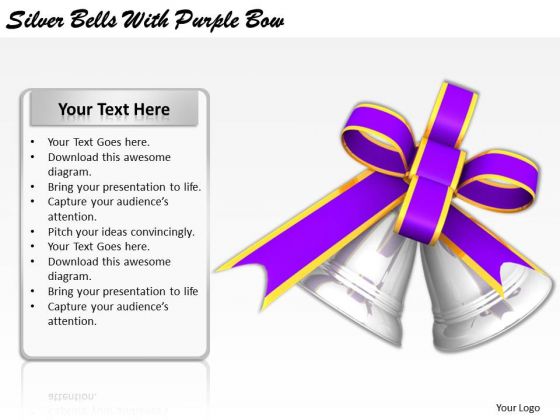 Stock Photo Innovative Marketing Concepts Silver Bells With Purple Bow Business Clipart
