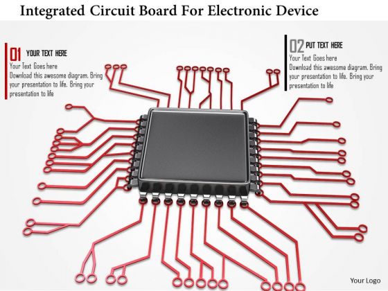 Stock Photo Integrated Circuit Board For Electronic Device PowerPoint Slide