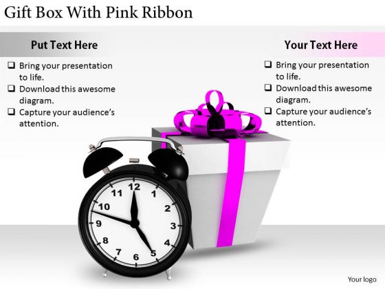 Stock Photo International Marketing Concepts Gift Box With Pink Ribbon Stock Photo Business Photos