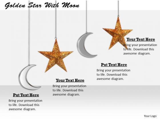 Stock Photo International Marketing Concepts Golden Star With Moon Business Success Images