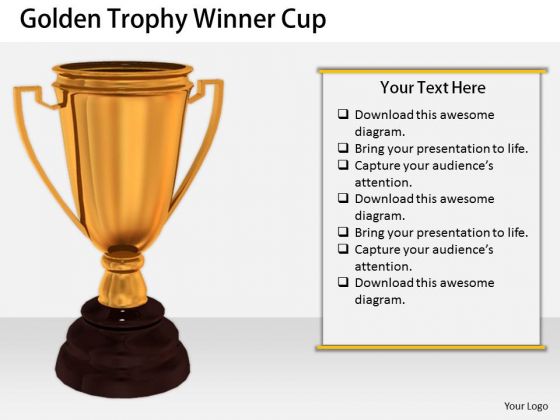 Stock Photo International Marketing Concepts Golden Trophy Winner Cup Business Success Images