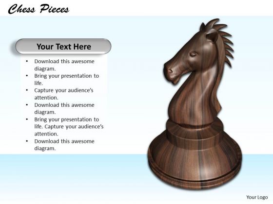Stock Photo Knight Piece In The Game Of Chess PowerPoint Slide