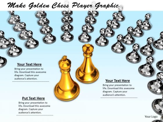 Stock Photo Make Golden Chess Player Graphic PowerPoint Template