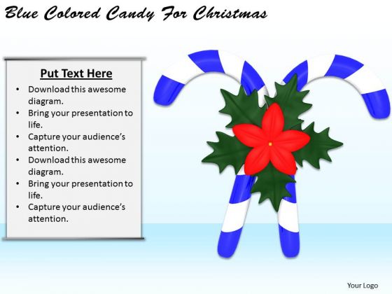 Stock Photo Marketing Concepts Blue Colored Candy For Christmas Business Image