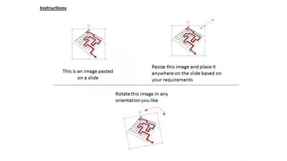 Stock Photo Maze With Path To Finish PowerPoint Slide