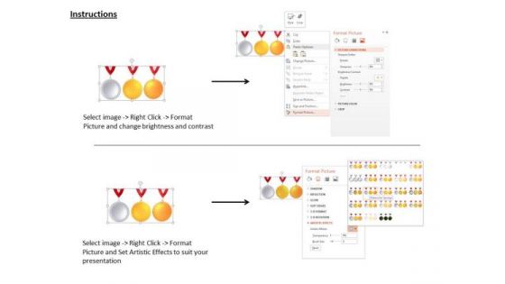 Stock Photo Medals For First Second And Third Winners PowerPoint Slide