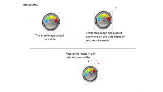 Stock Photo Meter Showing Excellent Level Of Quality PowerPoint Slide