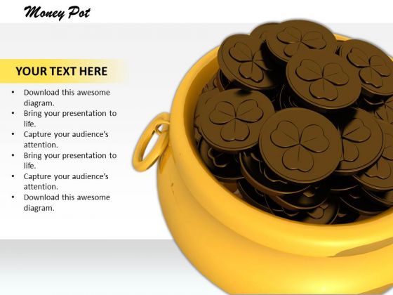 Stock Photo Money Pot Patrick Day PowerPoint Slide