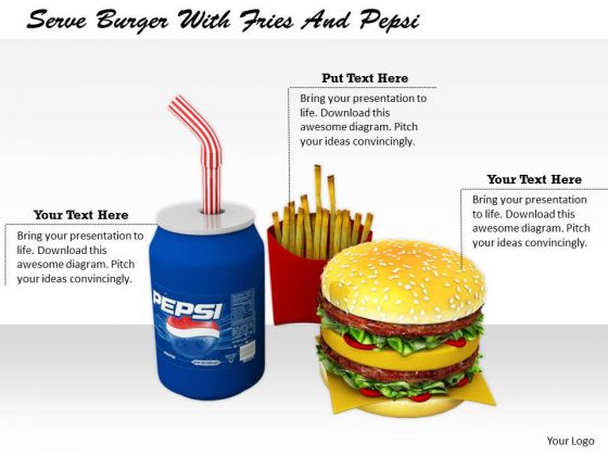Stock Photo New Business Strategy Serve Burger With Fries And Pepsi Images Photos