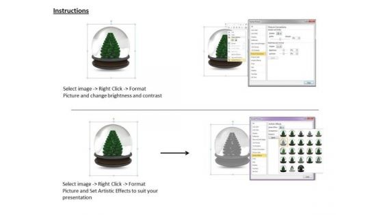 Stock Photo Pine Tree In A Crystal Ball PowerPoint Slide