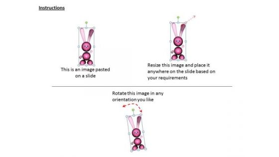 Stock Photo Pink Cute Bunny PowerPoint Slide