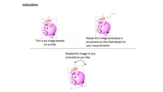 Stock Photo Pink Piggy Bank Under Umbrella PowerPoint Slide