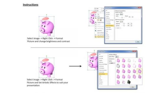 Stock Photo Pink Piggy Bank Under Umbrella PowerPoint Slide