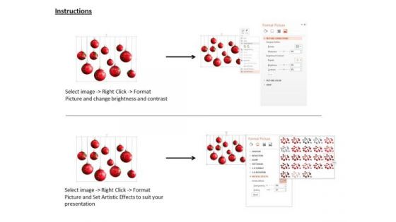Stock Photo Red Multiple Hanging Balls For Decoration PowerPoint Slide