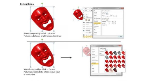 Stock Photo Sad Person In Red Color PowerPoint Slide