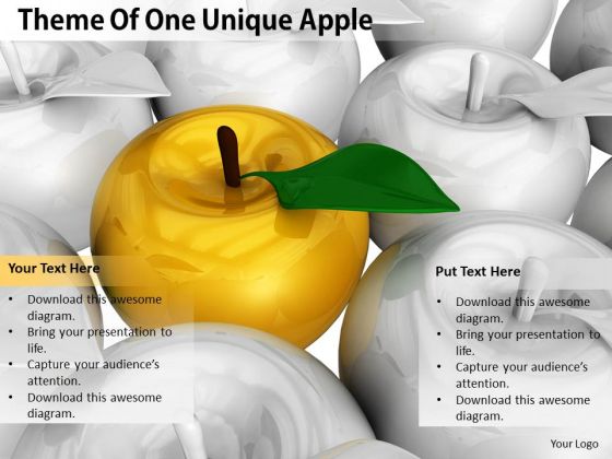 Stock Photo Sales Concepts Theme Of One Unique Apple Business Photos