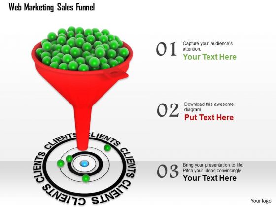 Stock Photo Sales Funnel With Target Client PowerPoint Slide