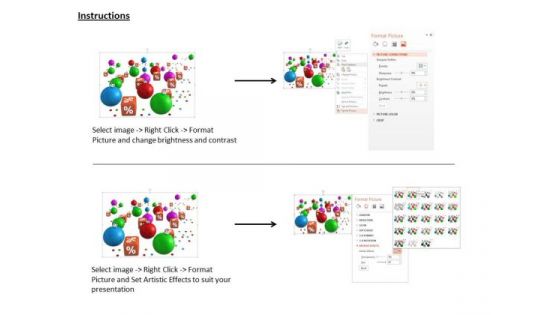 Stock Photo Series Of Colored Balls For Decoration PowerPoint Slide
